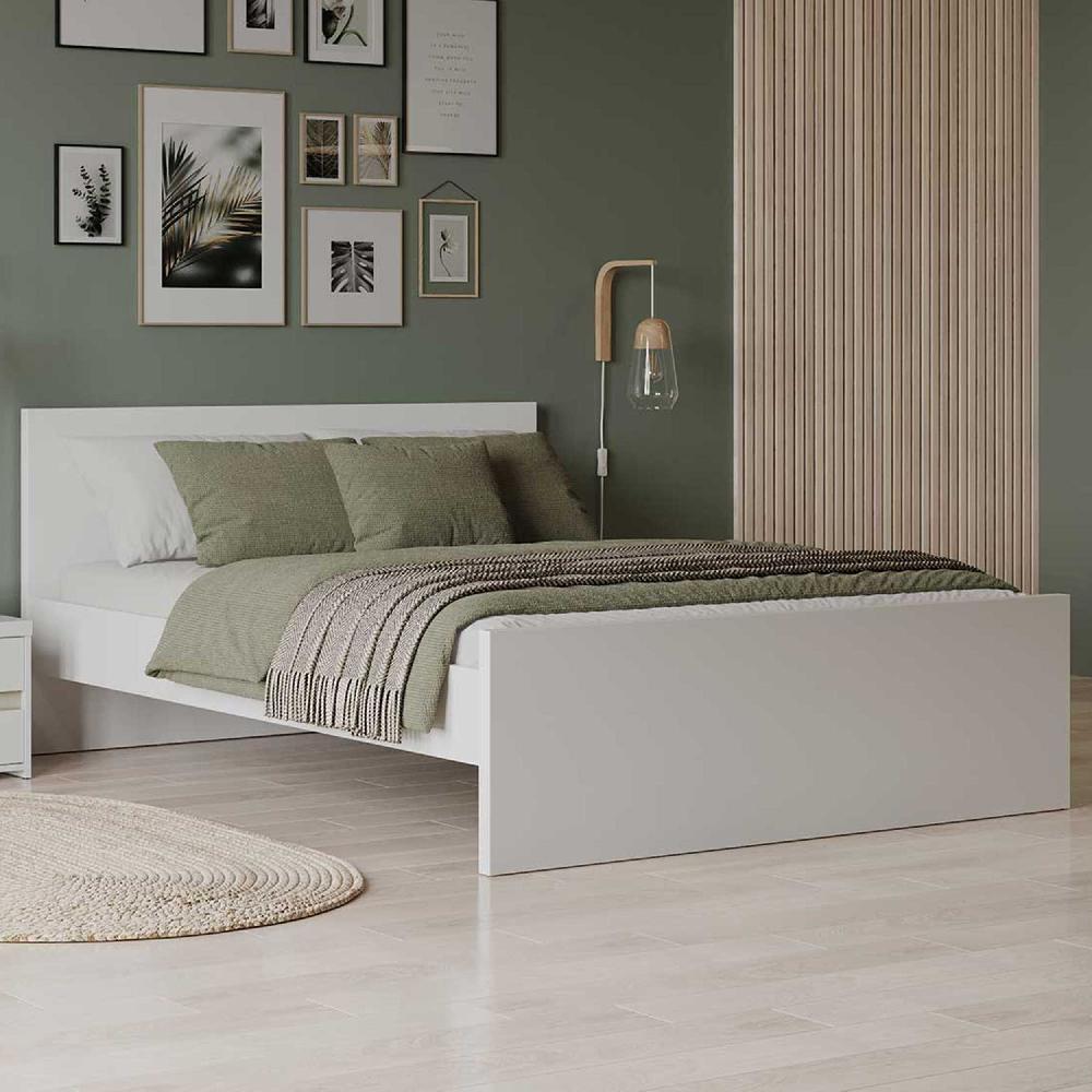 emob Tweepersoonsbed Clyde - 160x200cm - wit