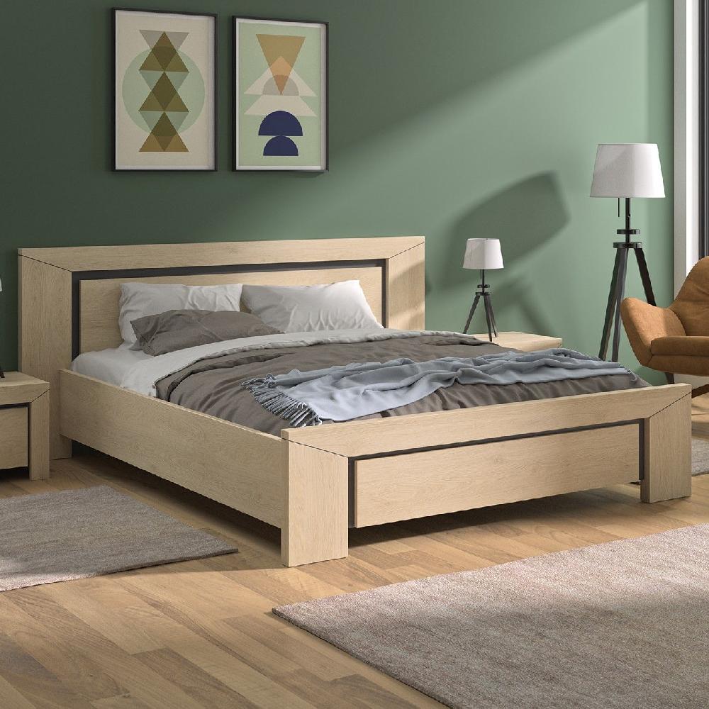 emob Tweepersoonsbed East 160x200 - kastanje