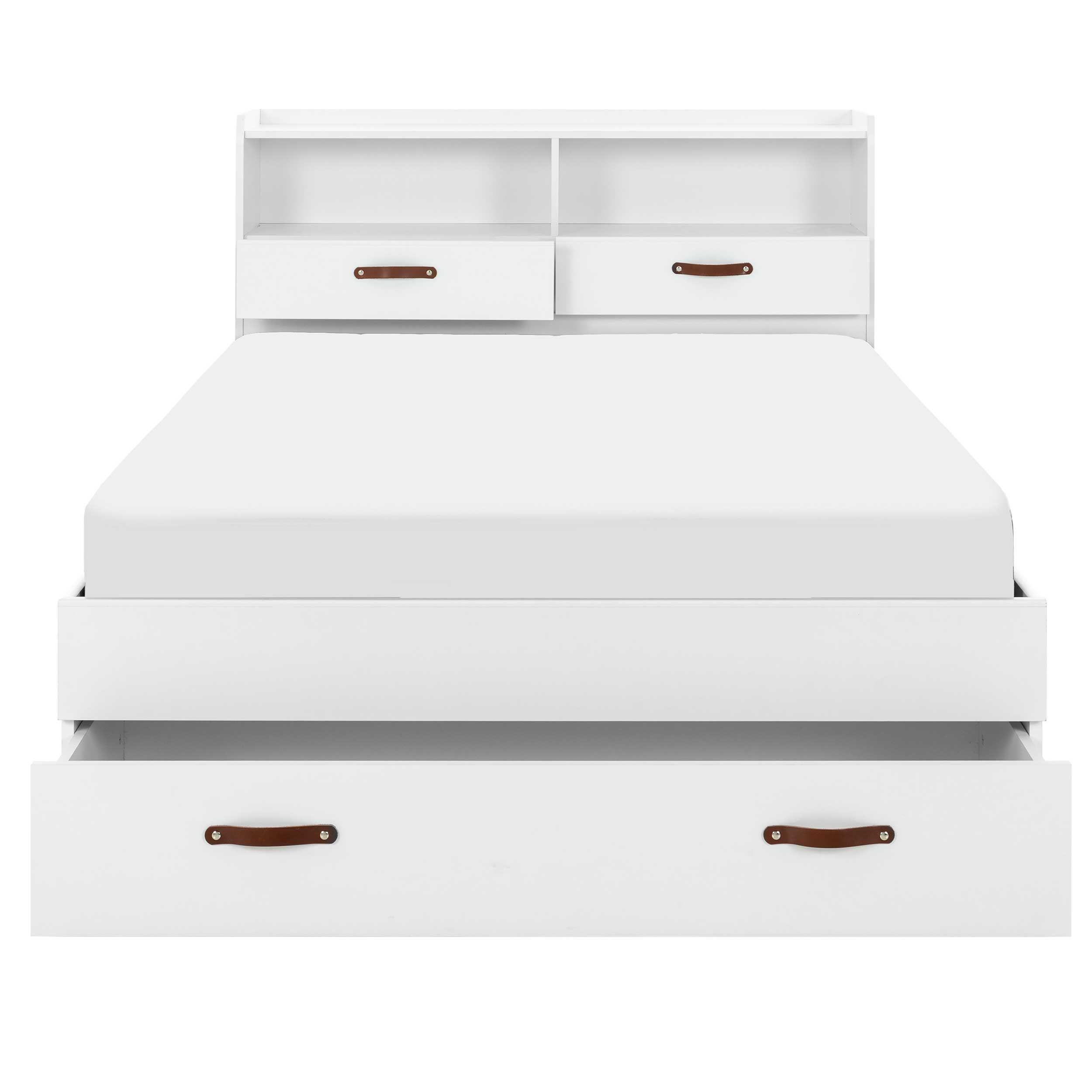 Emob Tweepersoonsbed Sabri 140x190cm 3 Lades - Wit