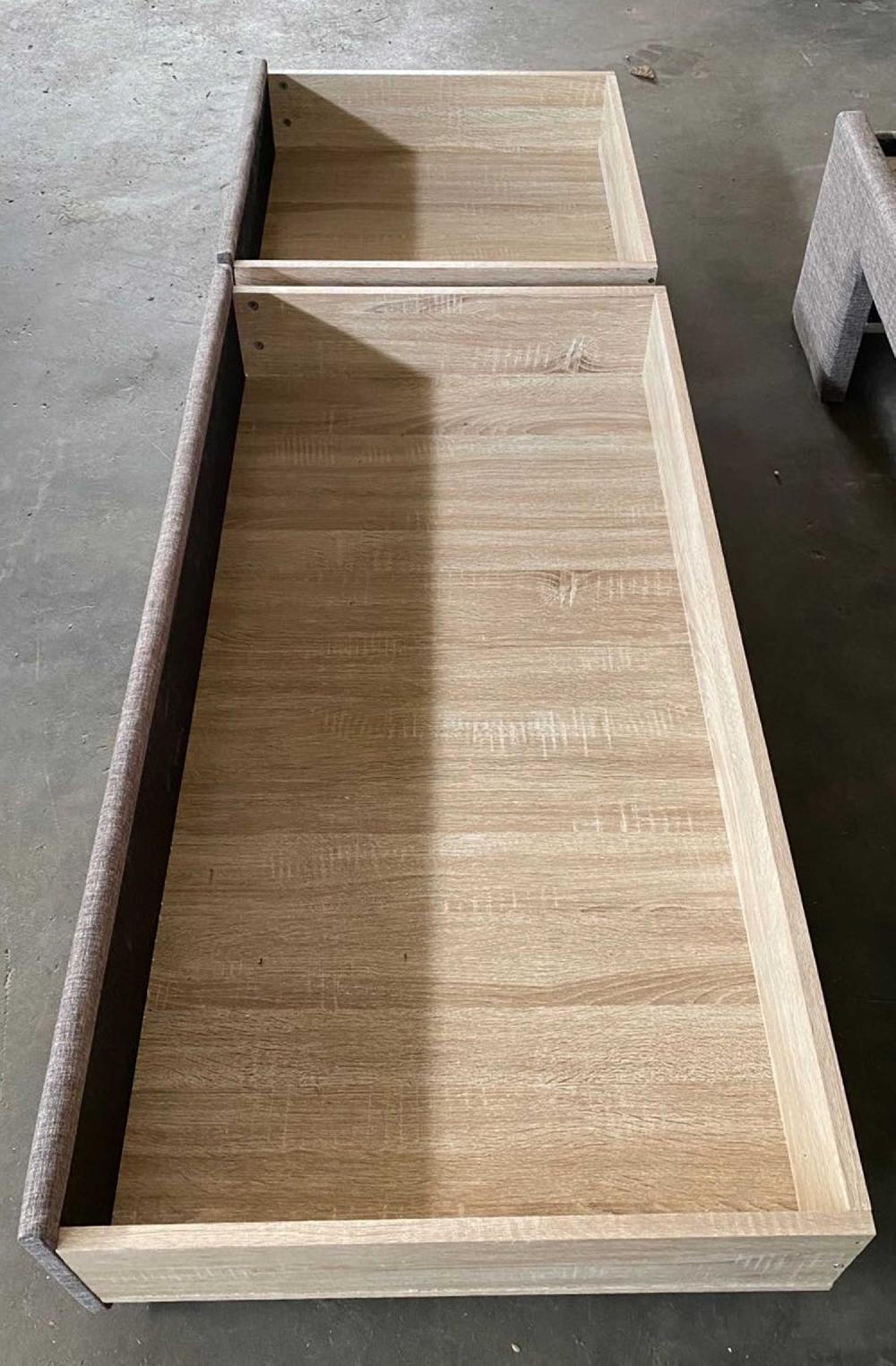 Emob Tweepersoonsbed Toba 160x200 - Grijs/eik