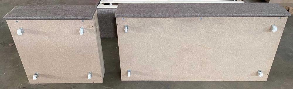 Emob Tweepersoonsbed Toba 160x200 - Grijs/eik