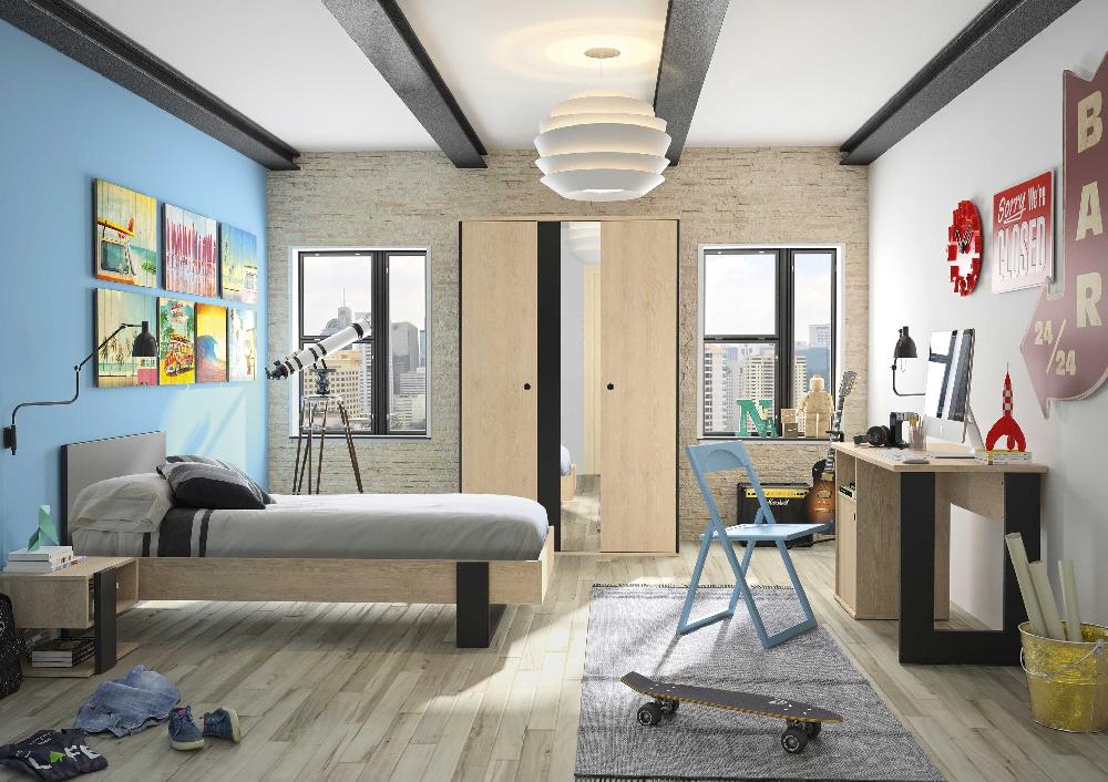 Emob Twijfelaar Dean 120x200 - Kastanje/zwart