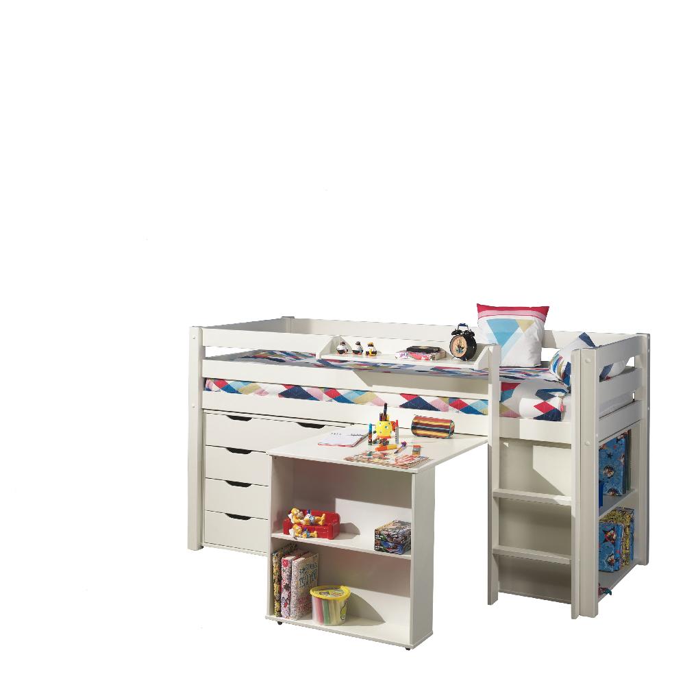 Emob Uitschuifbaar Bureau Charlotte - Wit