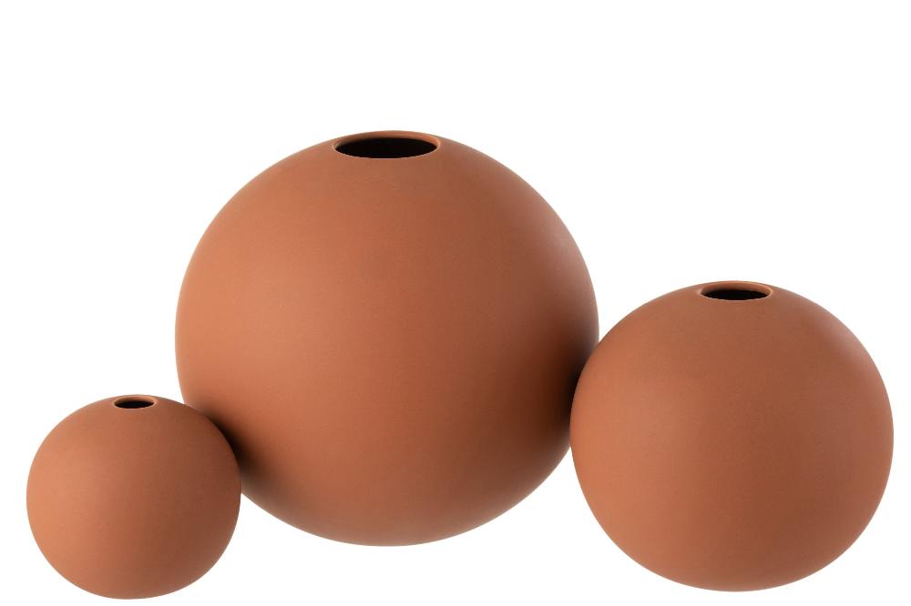 Emob Vaas Bol Keramiek Roest Large