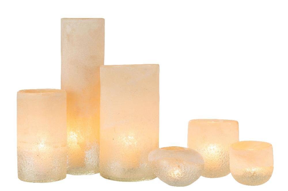 Emob Vaas Cilinder Glas Beige Large