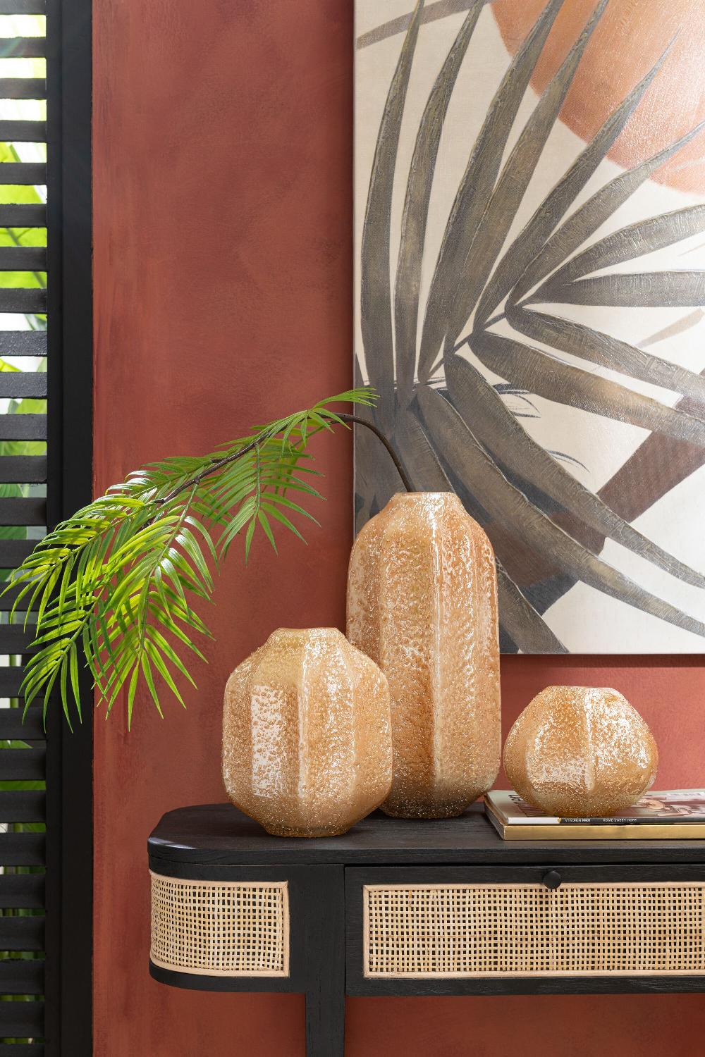 Emob Vaas Glas Licht Oranje Medium