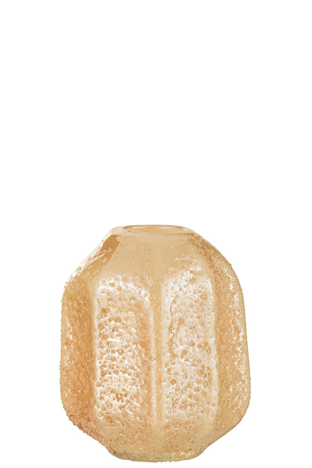 emob Vaas glas licht oranje medium