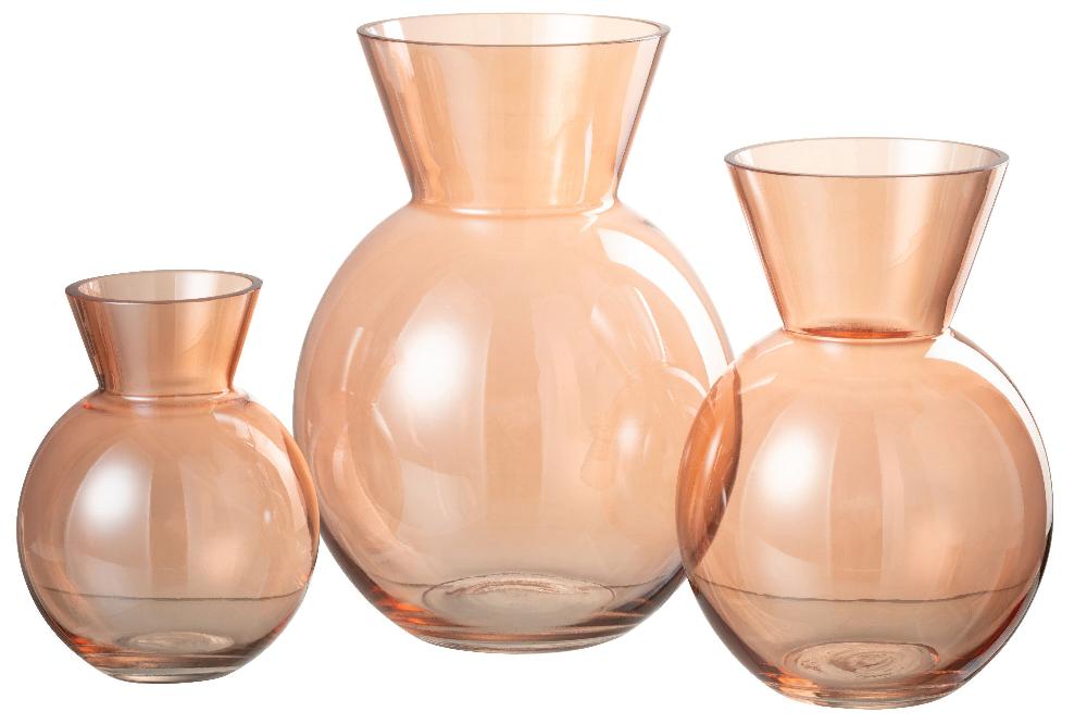 Emob Vaas Lucy Glas Oranje Large