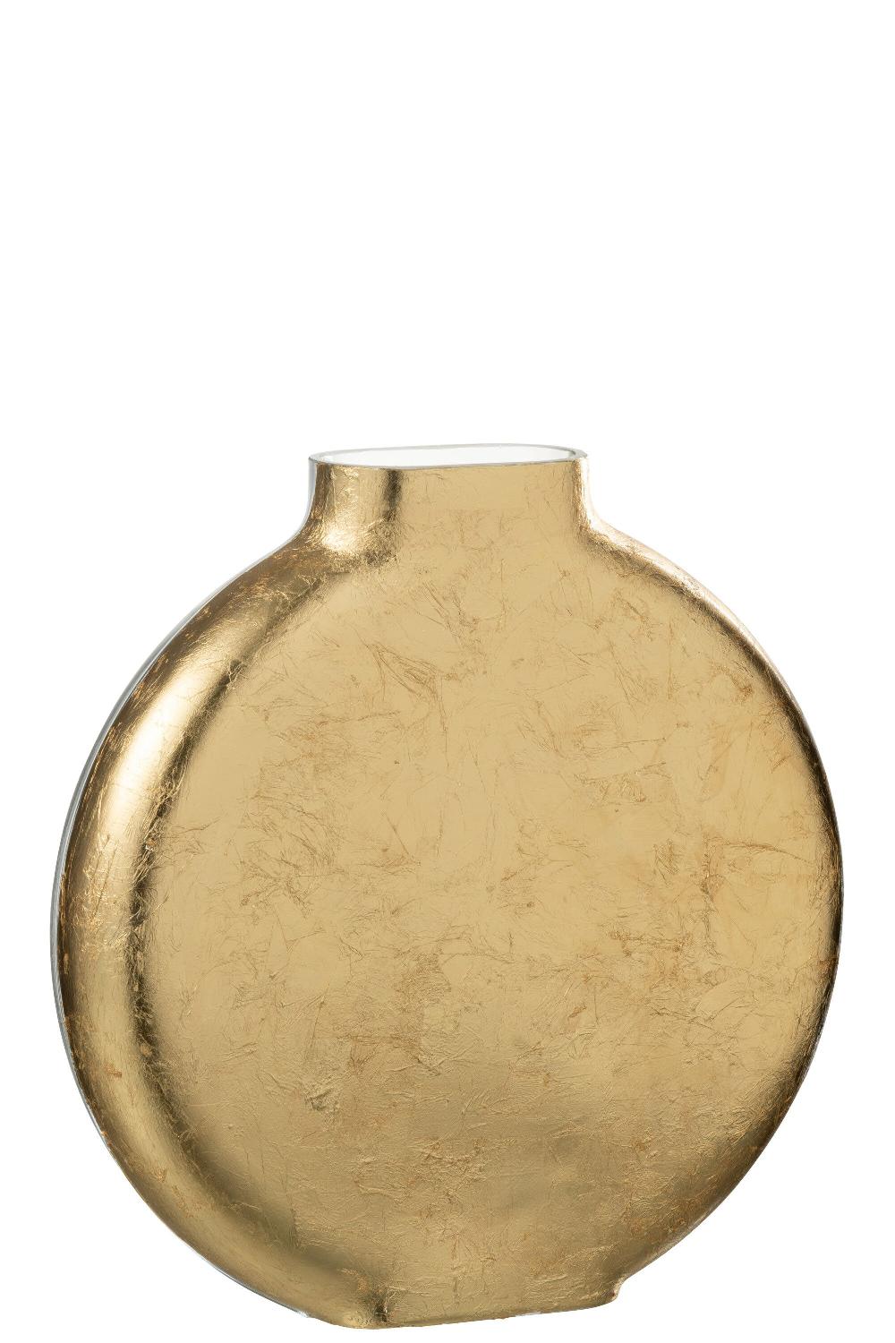 Emob Vaas Miki Glas Transparant/goud Large