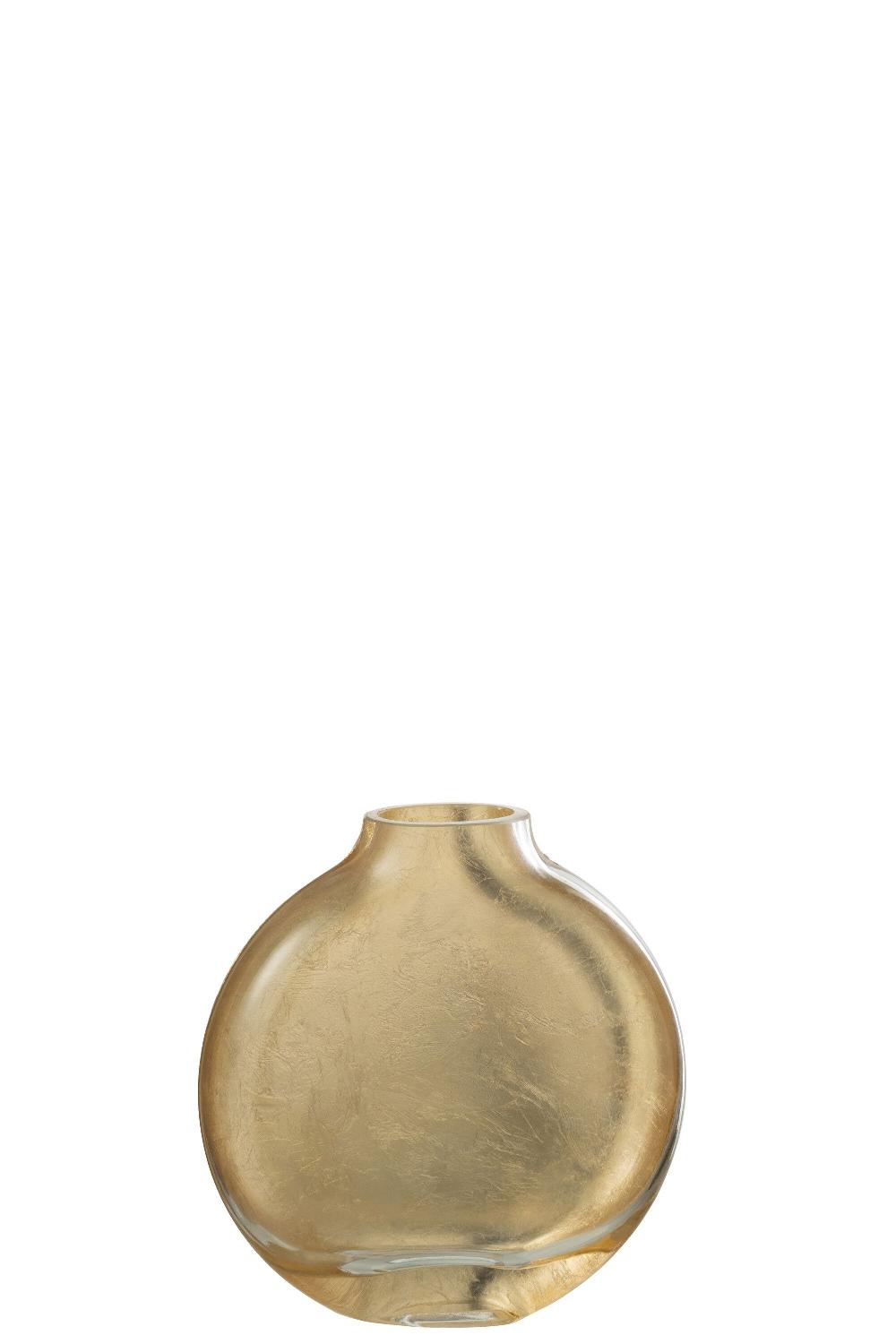 Emob Vaas Miki Glas Transparant/goud Small