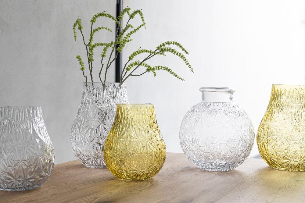 Emob Vaas Nox Geslepen Glas Geel Small