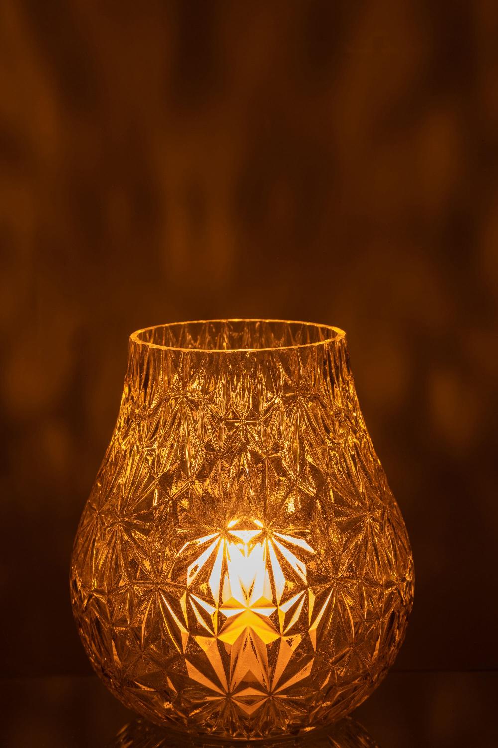 Emob Vaas Nox Geslepen Glas Geel Small