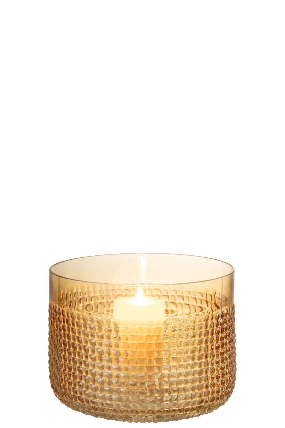 Emob Vaas Patroon Glas Oranje Large