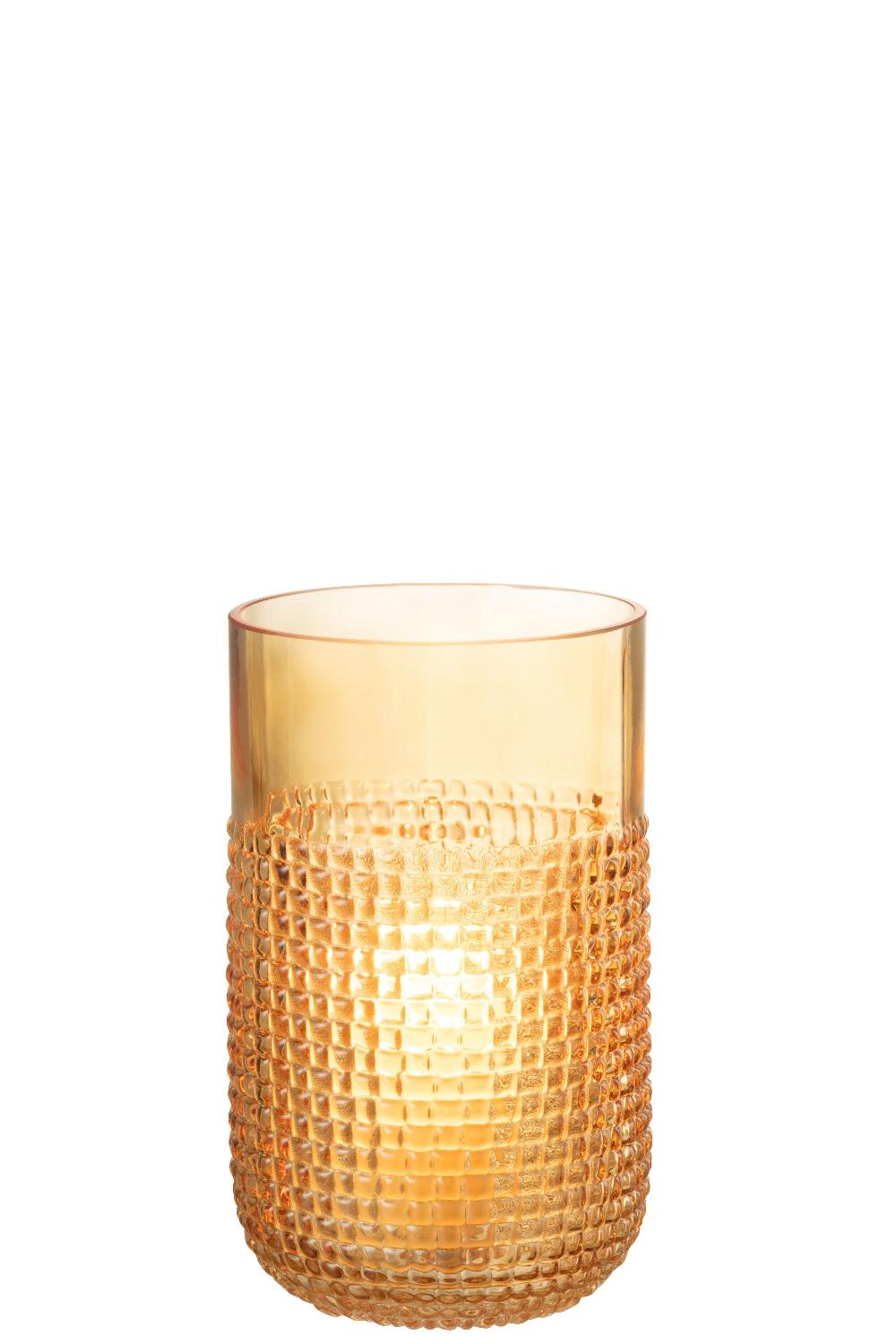 Emob Vaas Patroon Glas Oranje Small