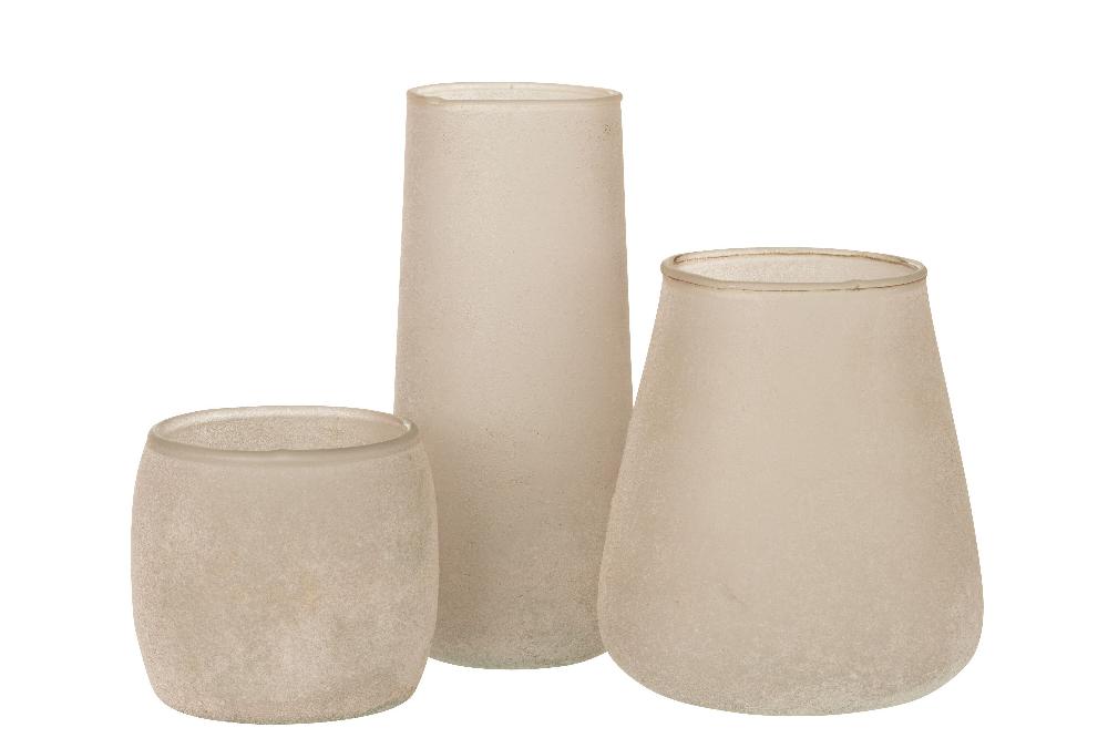 Emob Vaas Poeder Glas Roze Large