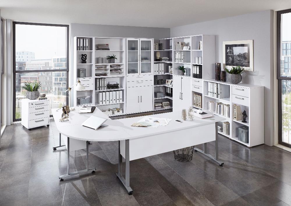 Emob Verbindingsstuk Bureau Gabi - Hoogglans Wit