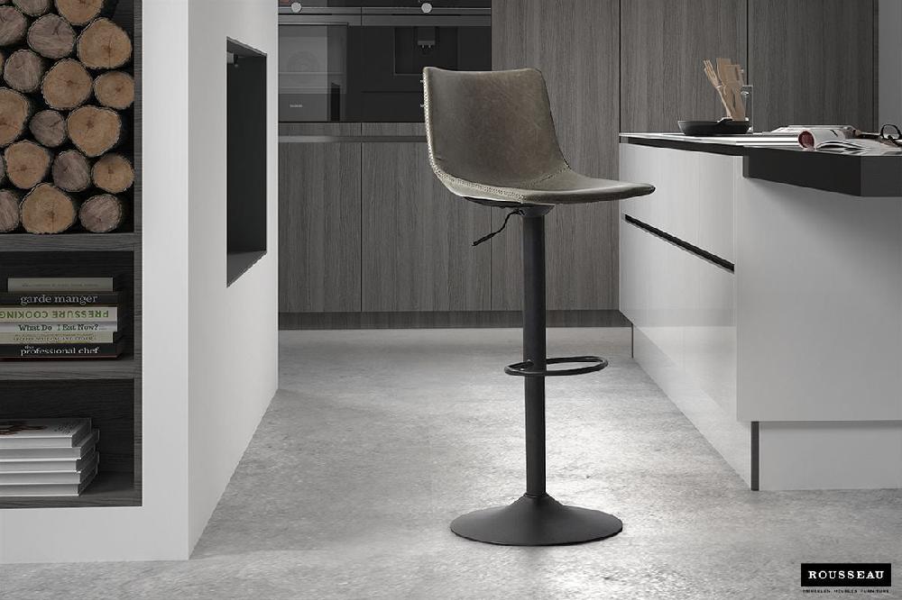 Emob Verstelbare Barstoel Fontana - Grijs