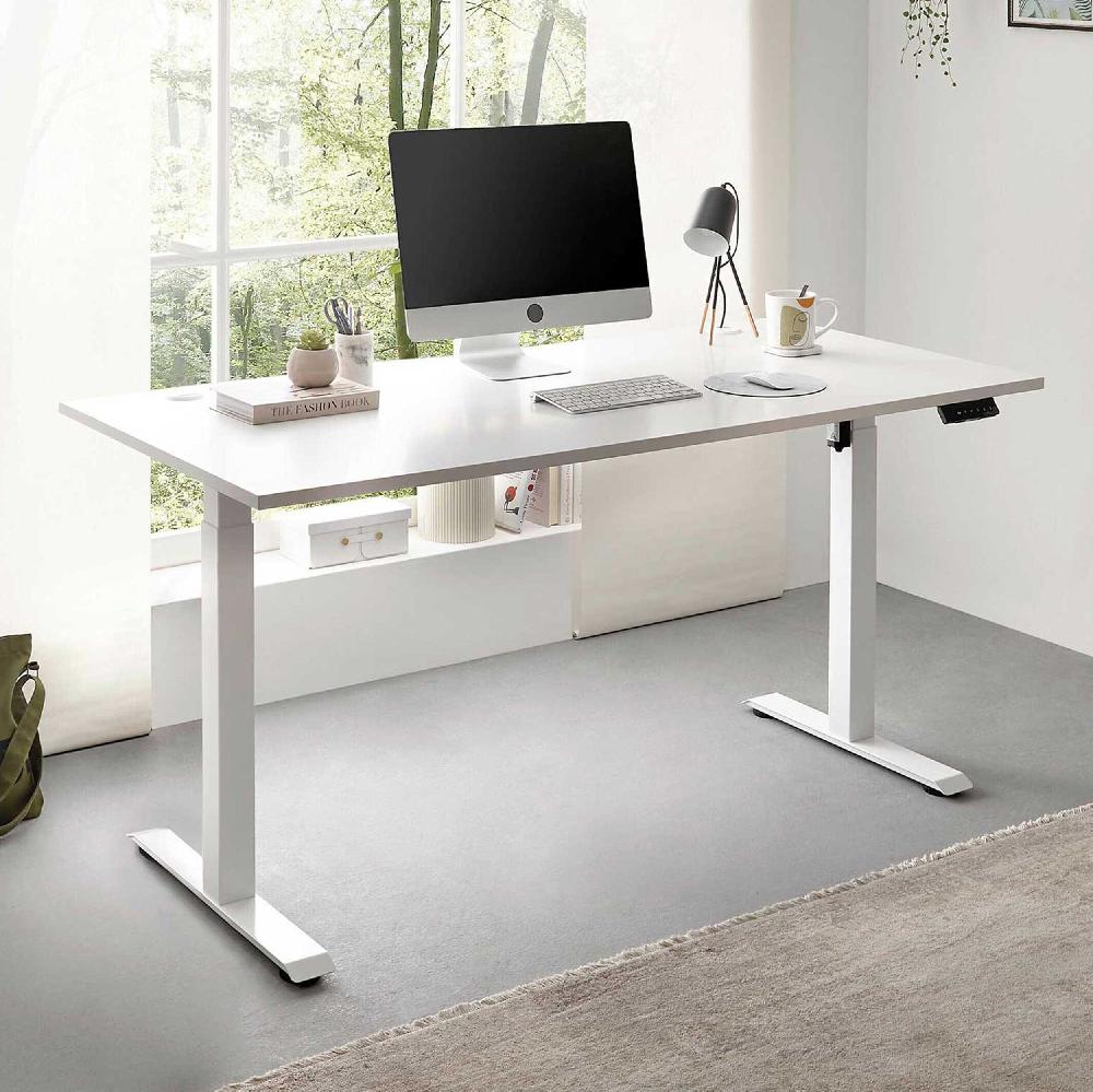 emob Verstelbare bureau Ben 160x77x74-117cm - wit