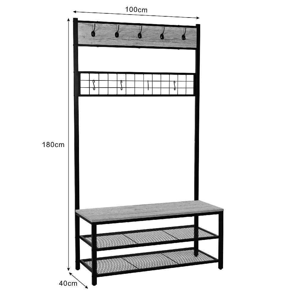 Emob Vestiaire Alizee - 100x40x180cm - Eikdecor/zwart