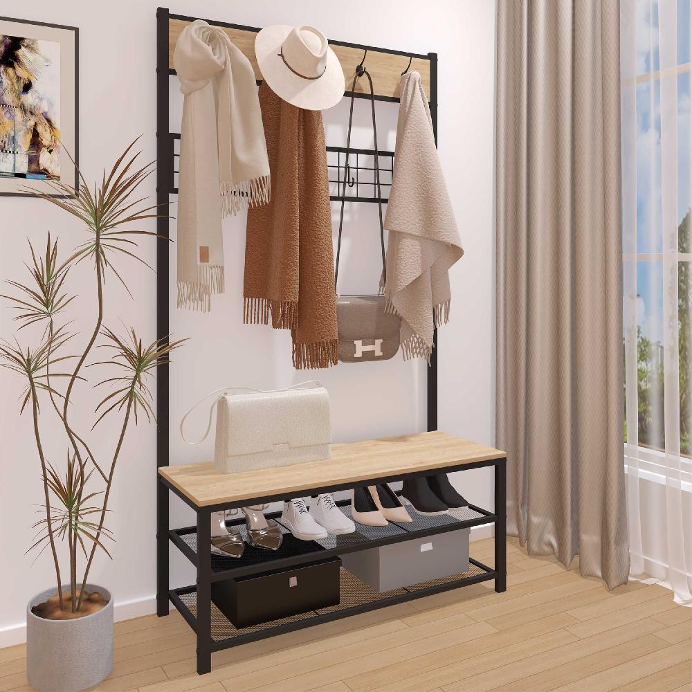 emob Vestiaire Alizee - 100x40x180cm - eikdecor/zwart