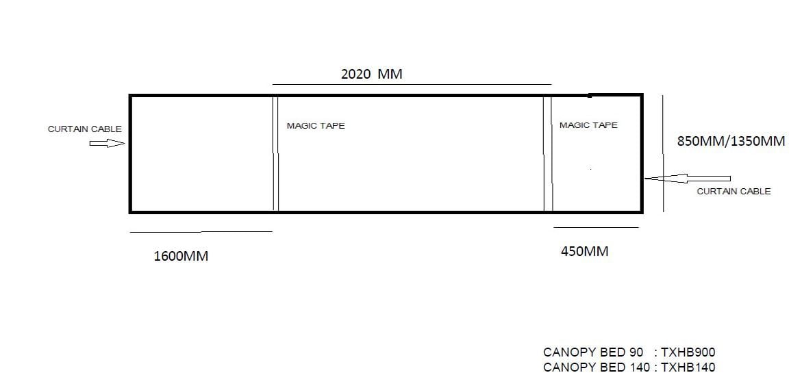 Emob Voile Voor Hemelbed Charlotte 90cm Katoen - Wit