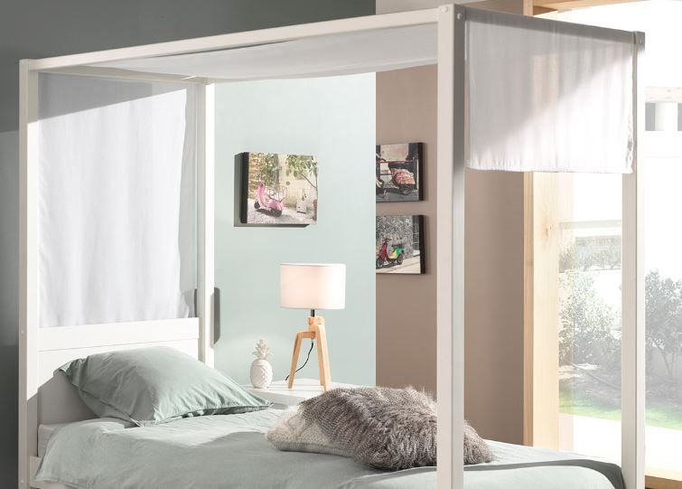 Emob Voile Voor Hemelbed Charlotte 90cm Katoen - Wit