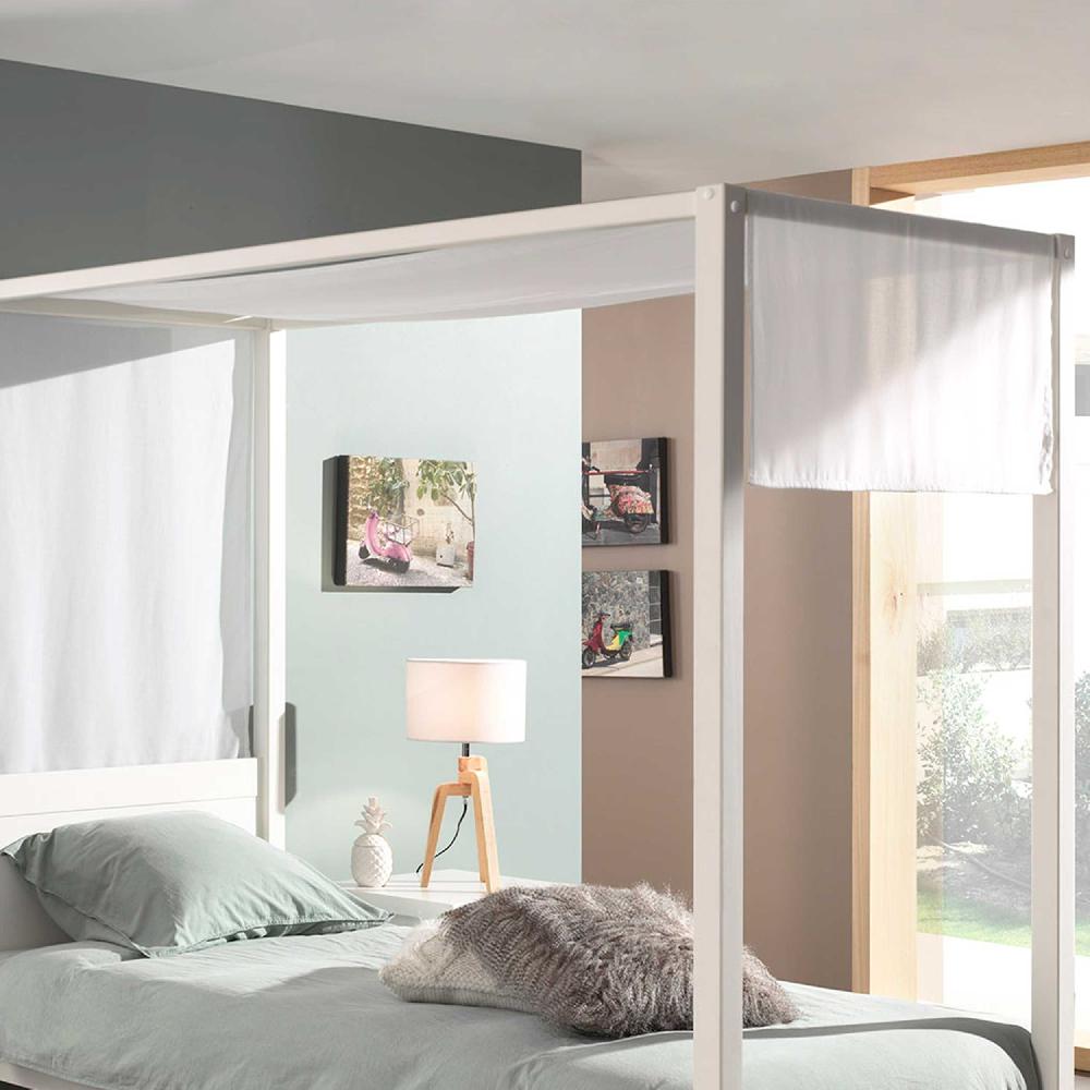 emob Voile voor hemelbed Charlotte 90cm katoen - wit