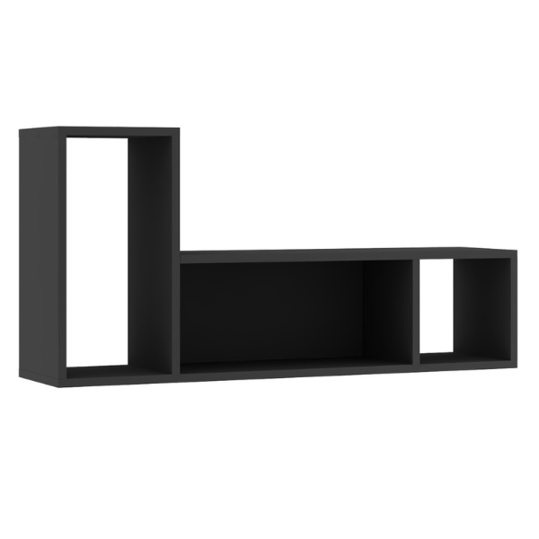 emob Wandrek Bo0 98x24 cm met 3 vakken - antraciet