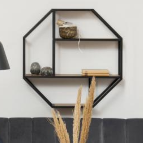 emob Wandrek Dover 77x20x77 cm - wilde eik/zwart