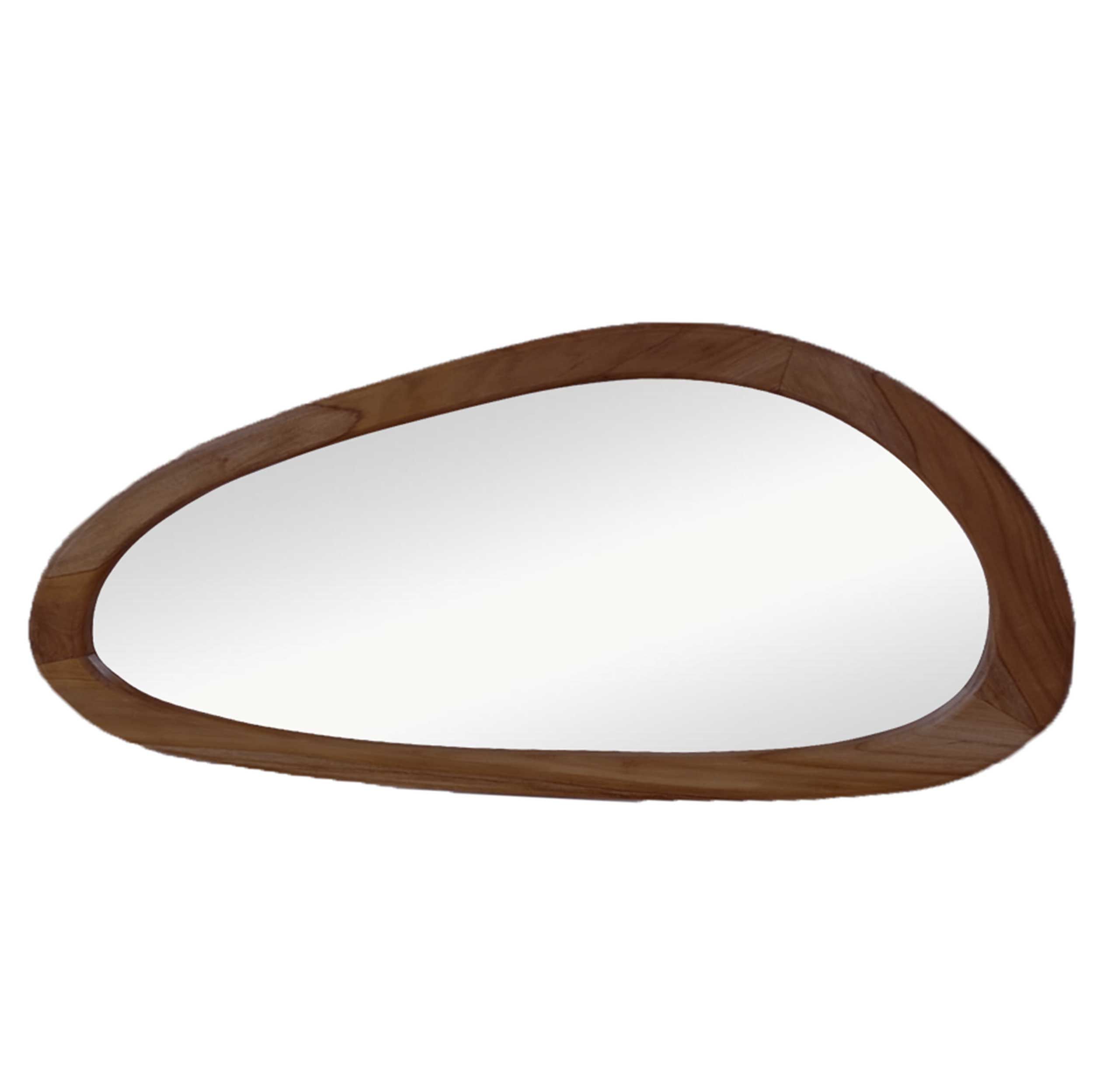 emob Wandspiegel Tide - 80x50cm - teakhout