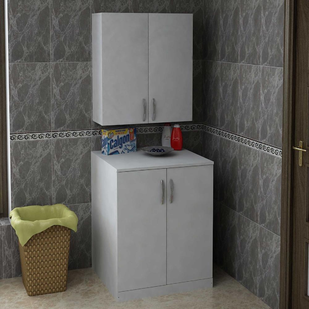 Emob Wasmachinekast Benito - 70x67x90cm - Wit