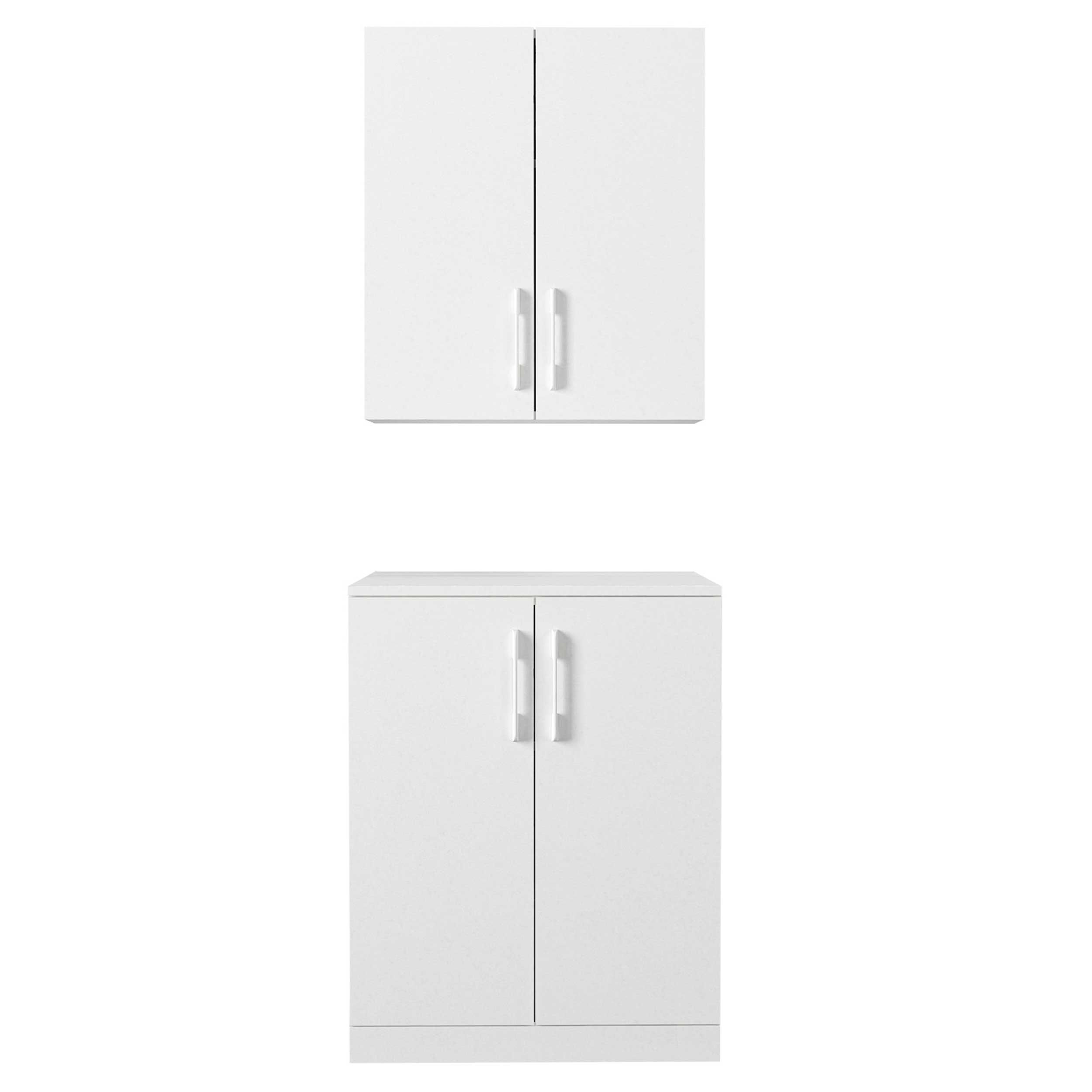 Emob Wasmachinekast Brisa - 70x67x90cm - 2 Deuren - Wit