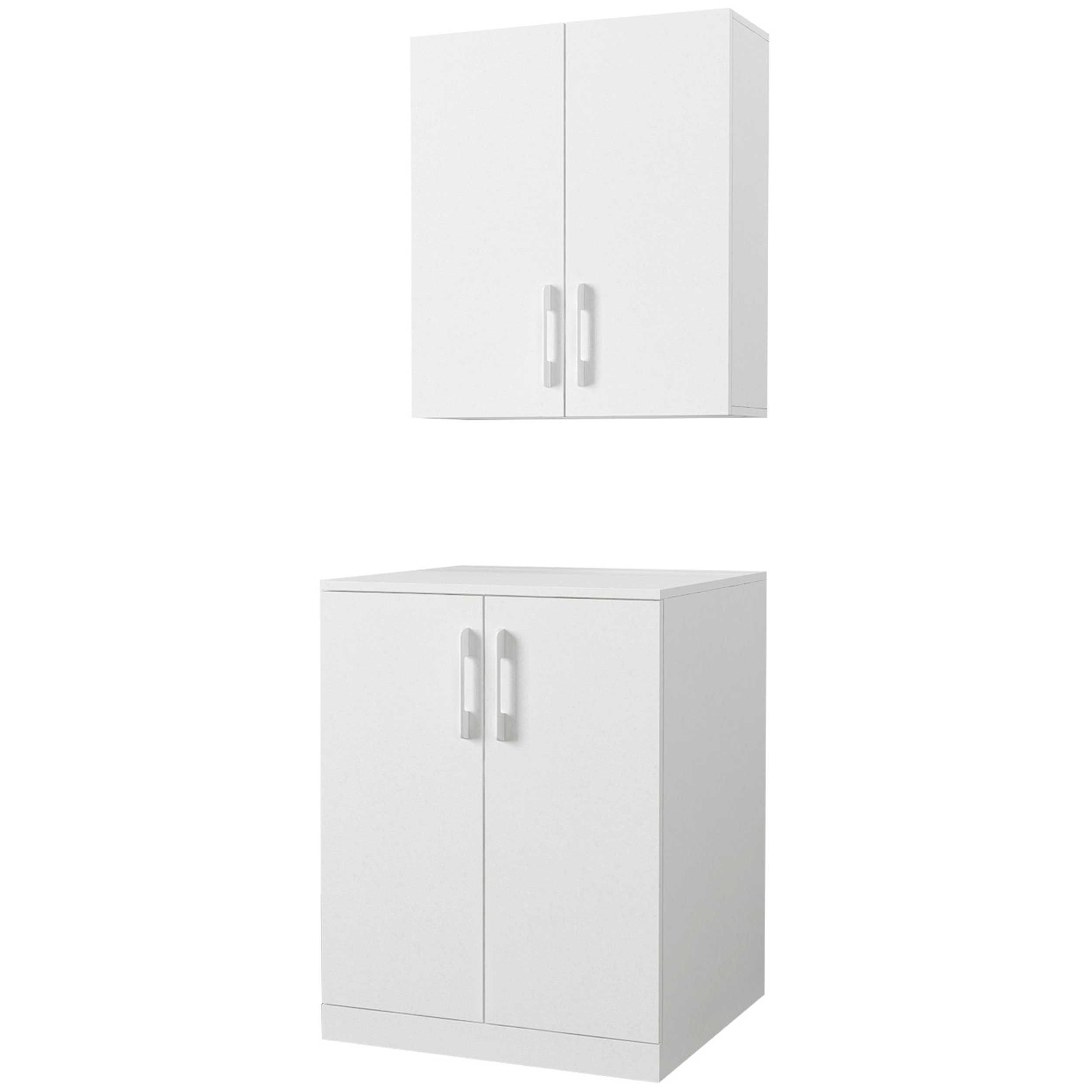 Emob Wasmachinekast Brisa - 70x67x90cm - 2 Deuren - Wit