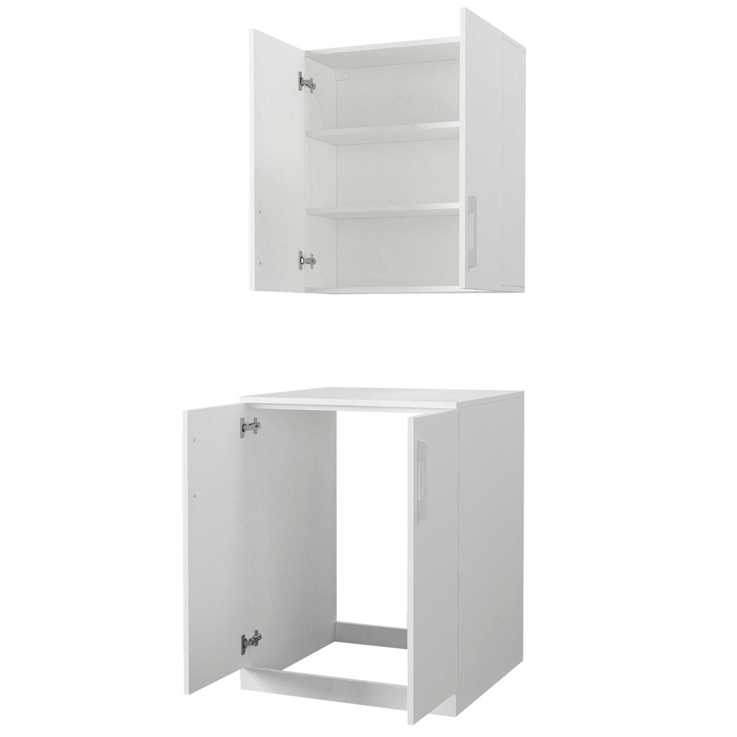 Emob Wasmachinekast Brisa - 70x67x90cm - 2 Deuren - Wit