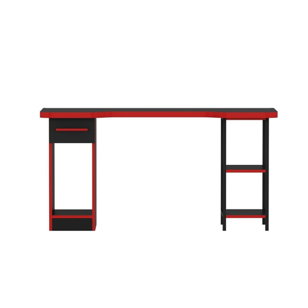 Emob Gamingbureau Met Opslagruimte Voor 2 Computers Gunnar - 60x150x76 Cm - MDF/zwart