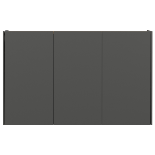 Emob Halkast Lydia - 138x25x87cm - 3 Deuren - Antraciet/eikdecor