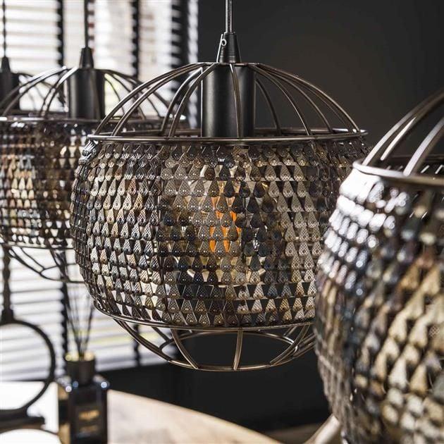 Emob Hanglamp Amory Voor 4 Lichtbronnen-bruin/zwart