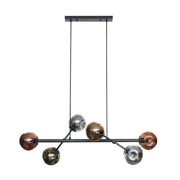 Emob Hanglamp Atomium 110 Cm-chroom Goud En Koperkleurig Glas