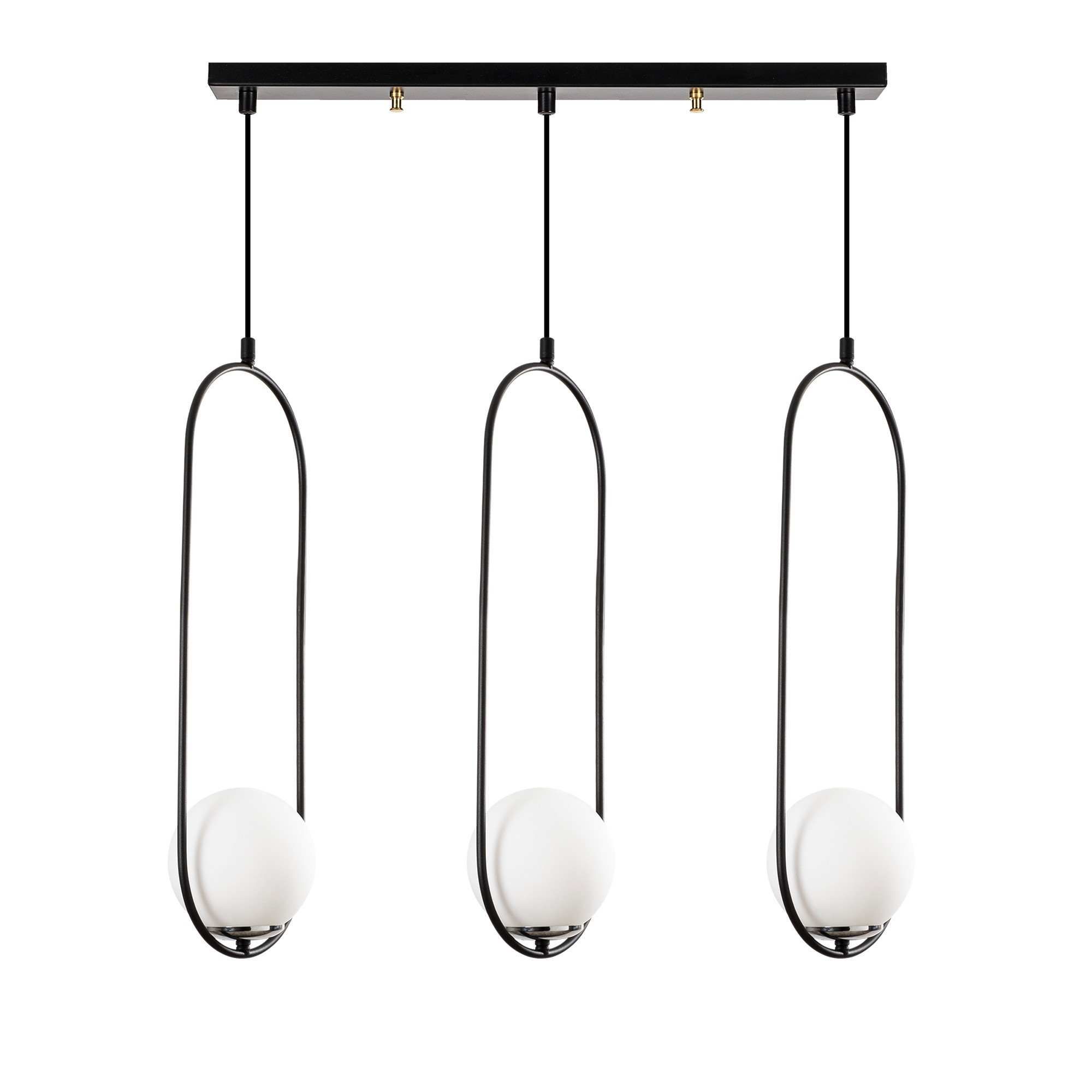 Emob Hanglamp Nitid - 70x15x146cm - Glas En Metaal - Zwart