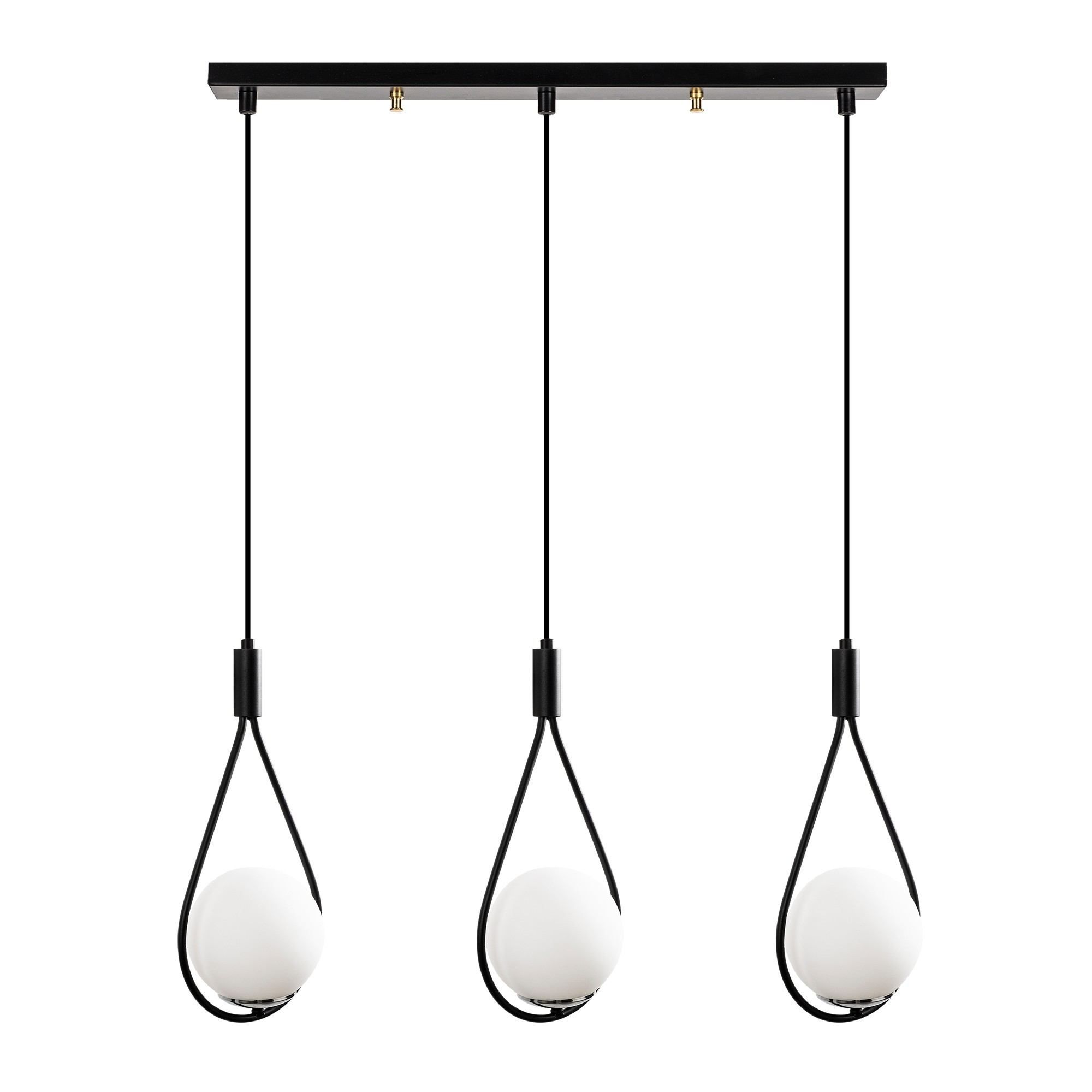 Emob Hanglamp Nitid - 70x15x146cm - Metaal En Glas - Zwart