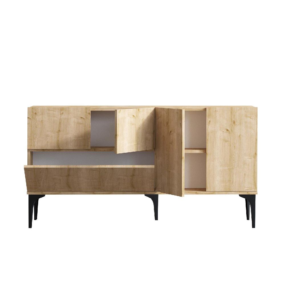 Emob Houten Fashion Console Eiken Zwart 150x75x35 Cm