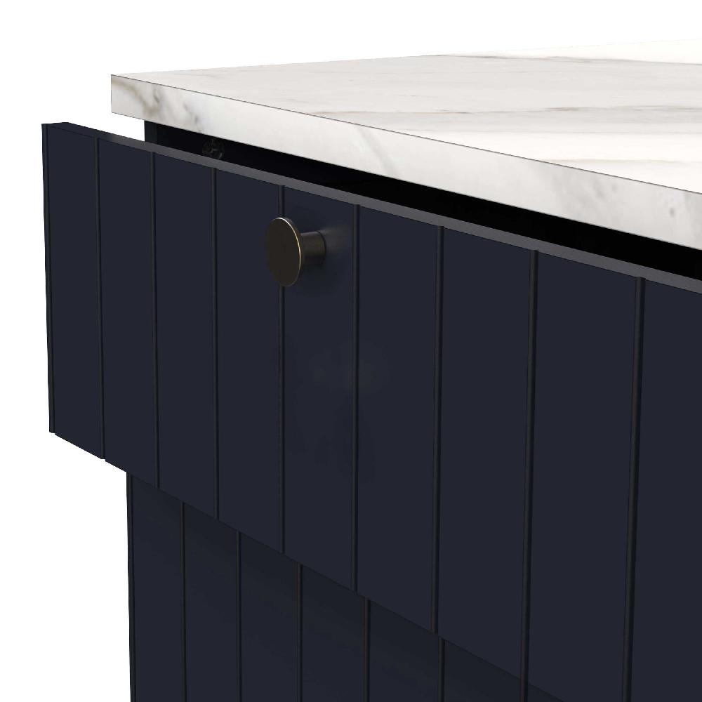 Emob Keukenkast Chester - 3 Deuren & 1 Lade - Indigo/marmer