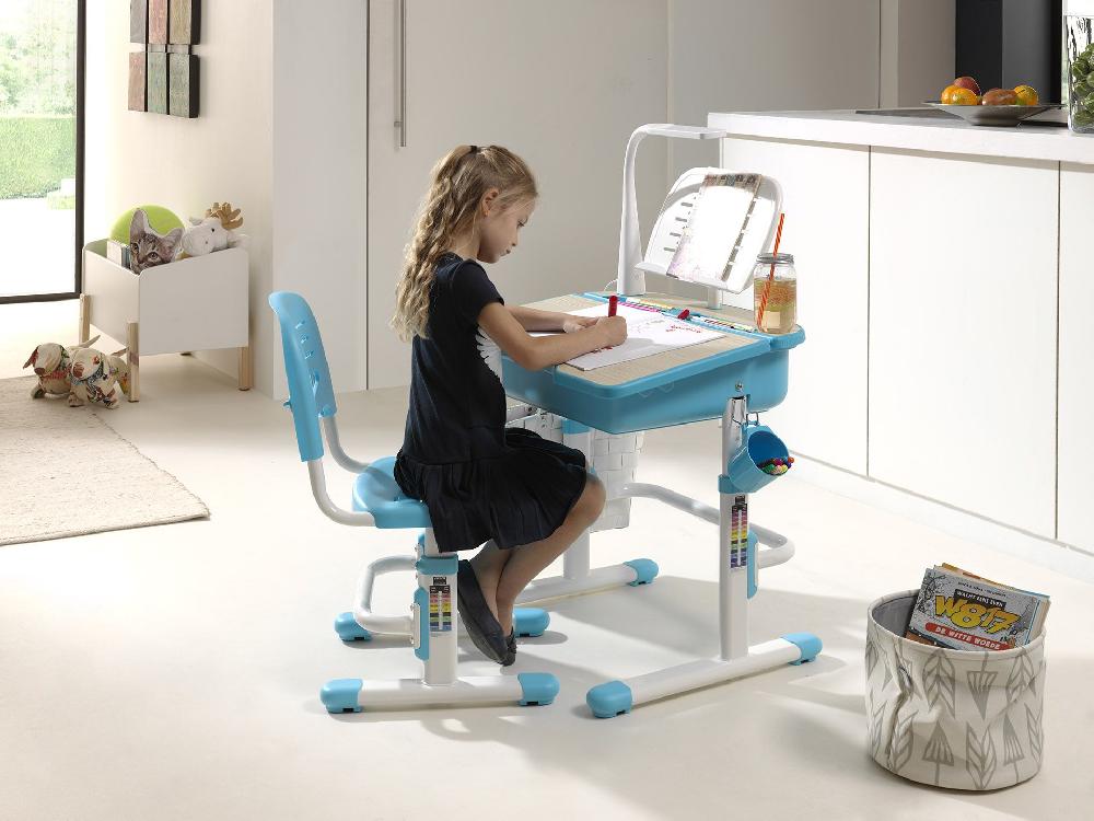 emob Kinderbureau Comfortline 301 met kantelbaar bureaublad - blauw