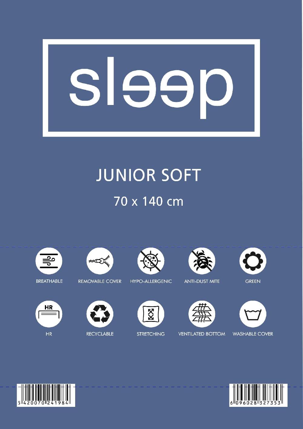 Emob Kindermatras Junior Soft 70x140x10cm - High Resilienceschuim