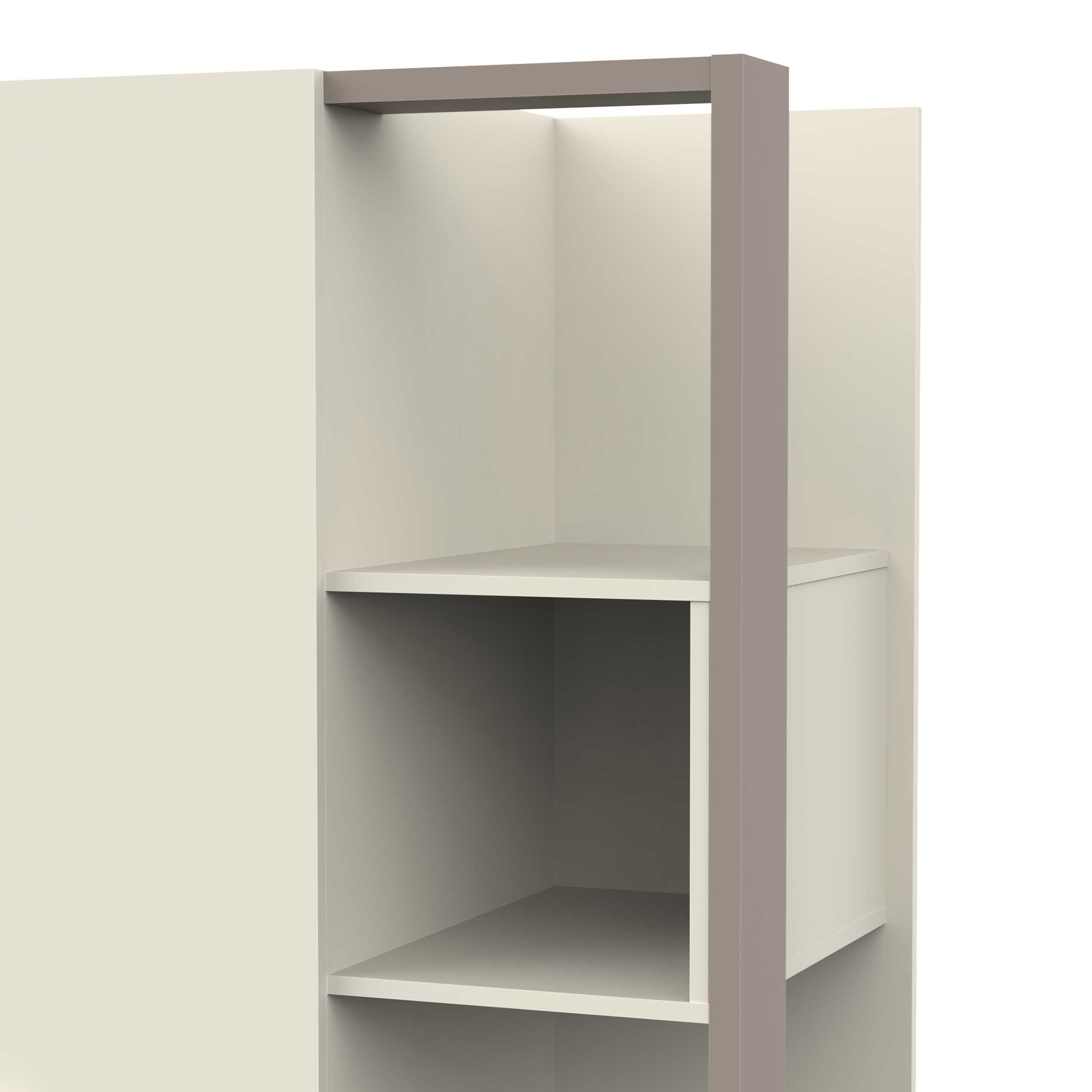 Emob Kledingkast Camillia - 119 70x51 50x186 90 Cm - Beige/grijs