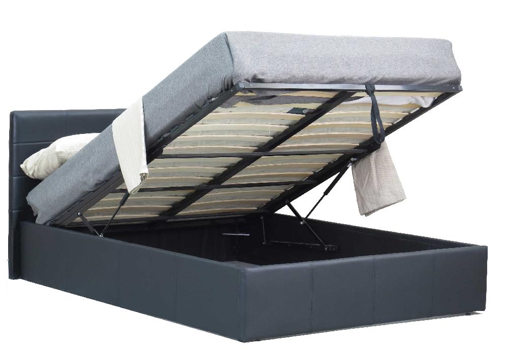 Emob Kofferbed Chance Met Opbergruimte 160x200 - Zwart Kunstleer