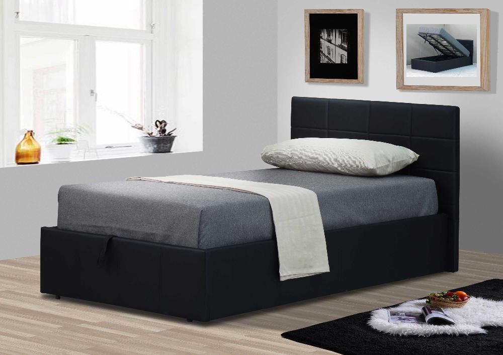 Emob Kofferbed Chance Met Opbergruimte 90x200 Cm - Zwart Kunstleer