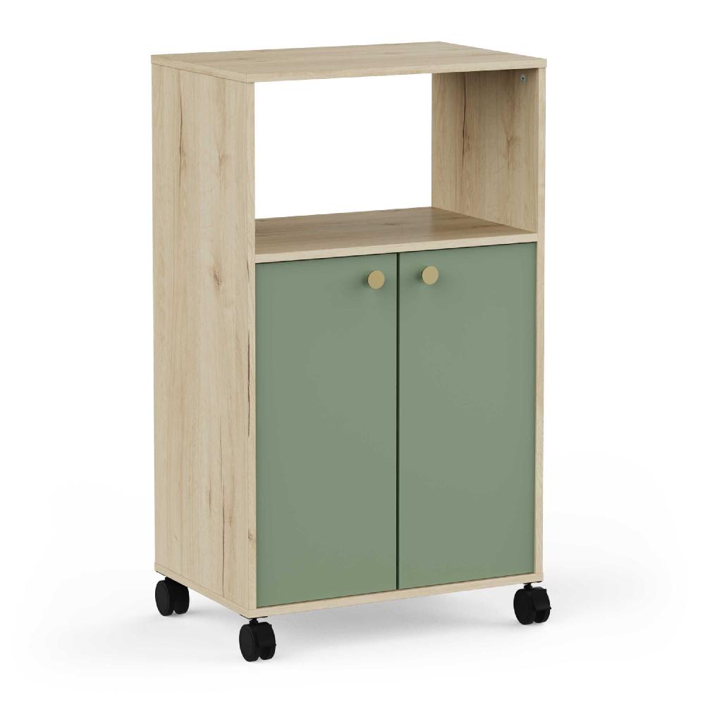 Emob Microgolfovenkast Pistache - 59x40x100cm - 2 Deuren - Groen