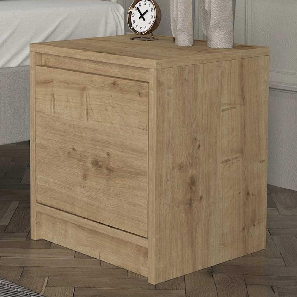 emob Nachtkastje Conve - 40x35x45cm - met één deur - eikdecor