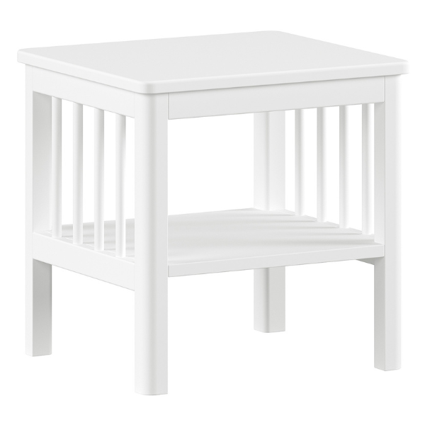 Emob Nachttafeltje Forrest - Met Legplank - Massief Beukenhout - Wit